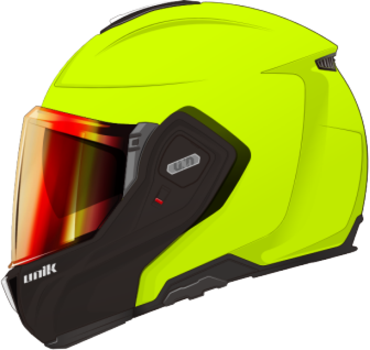 CASCO FLIP-BACK UNIK CON GAFA SOLAR SPECTRUM DV, BLACK/FLUOR YELLOW, TALLA L (59-60)