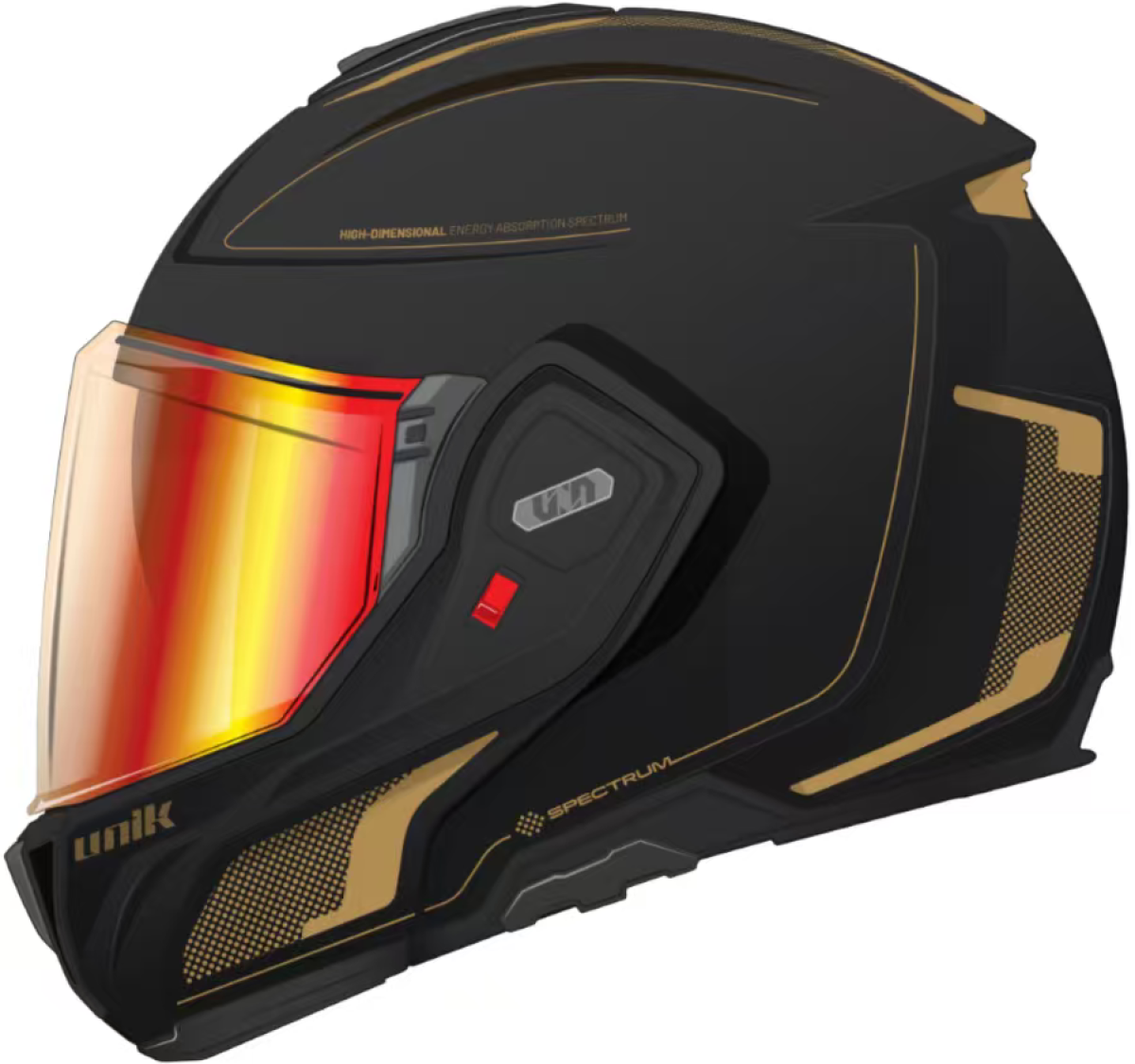 CASCO FLIP-BACK UNIK CON GAFA SOLAR SPECTRUM DV, DOTTY GOLD/BLACK MATT, TALLA L (59-60)
