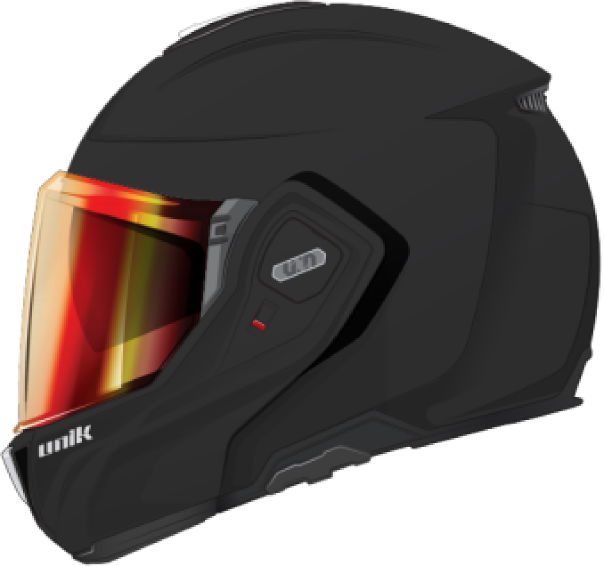 CASCO FLIP-BACK UNIK CON GAFA SOLAR SPECTRUM DV, NEGRO MATE, TALLA L (59-60)