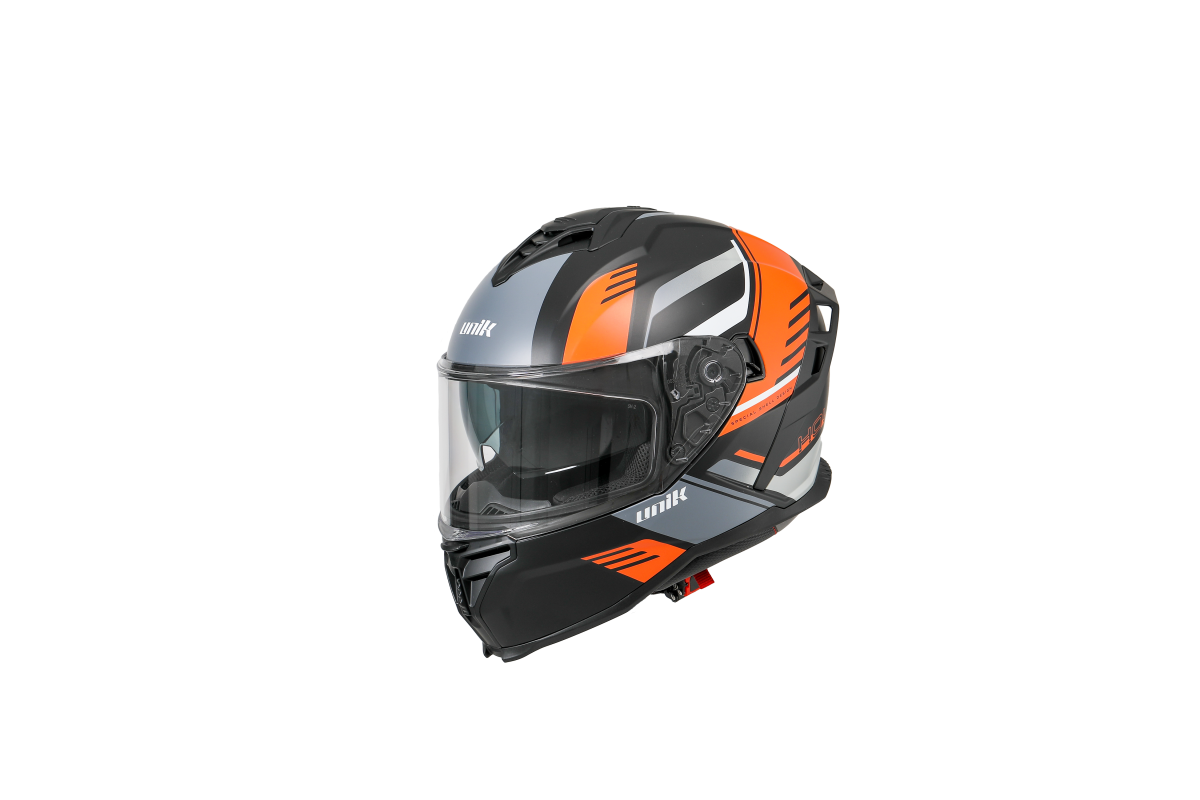 CASCO INTEGRAL UNIK+GAFA SOLAR HOLE, U-19 NARANJA/GRIS, TALLA S (55-56)