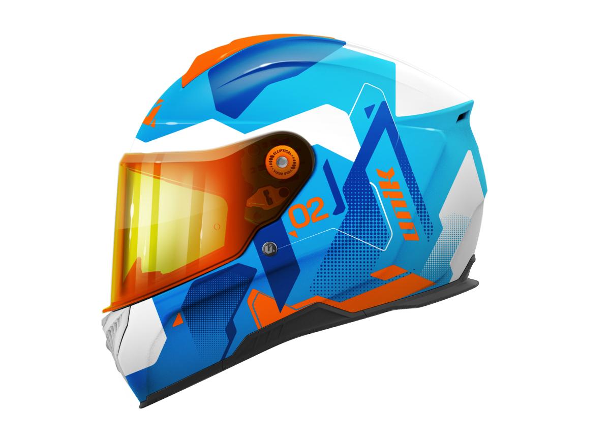 CASCO INTEGRAL UNIK ULTRA, CYBORG BLUE/RED, TALLA L (59-60)