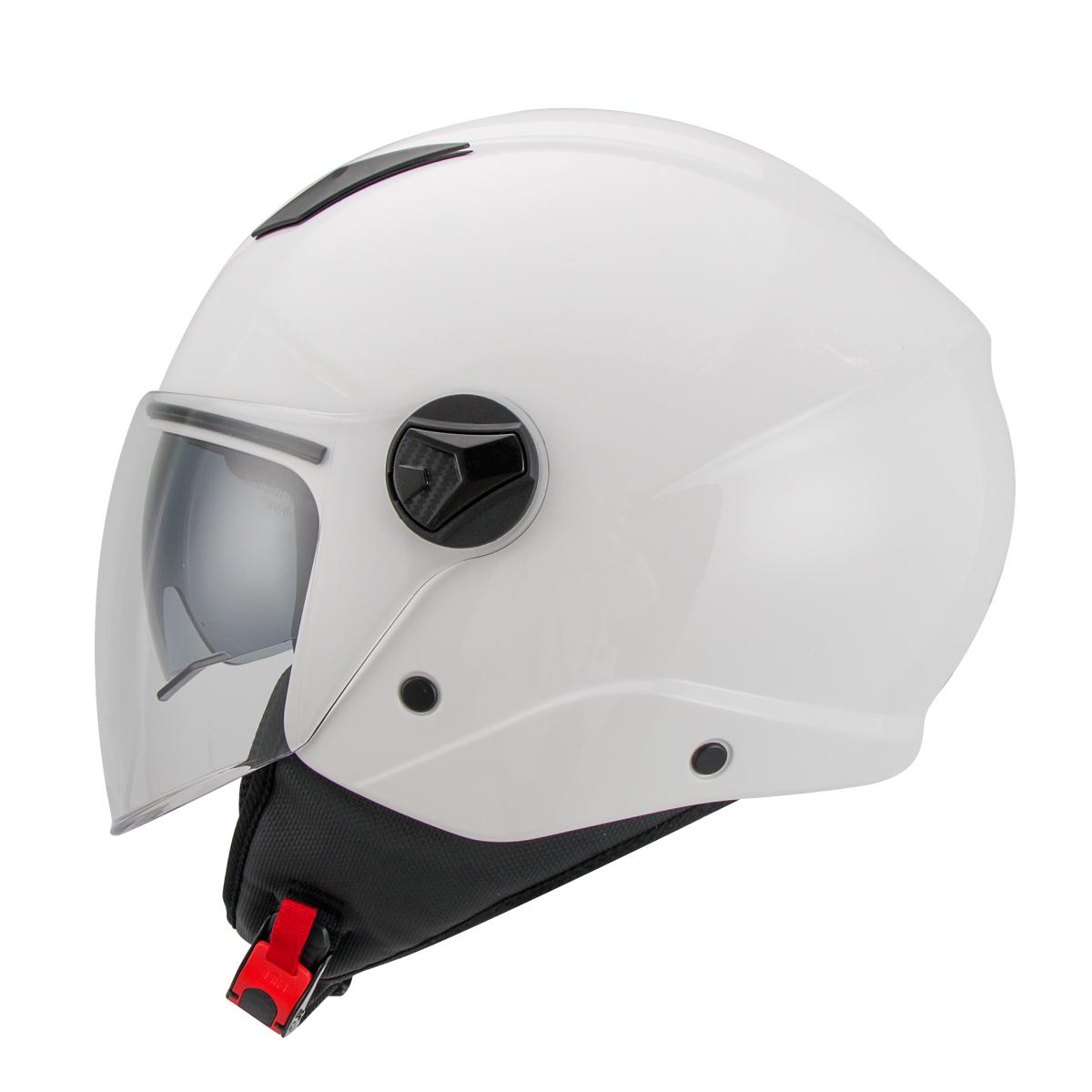 CASCO JET UNIK CON GAFA SOLAR DRAGON DV, BLANCO, TALLA XS (53-54)