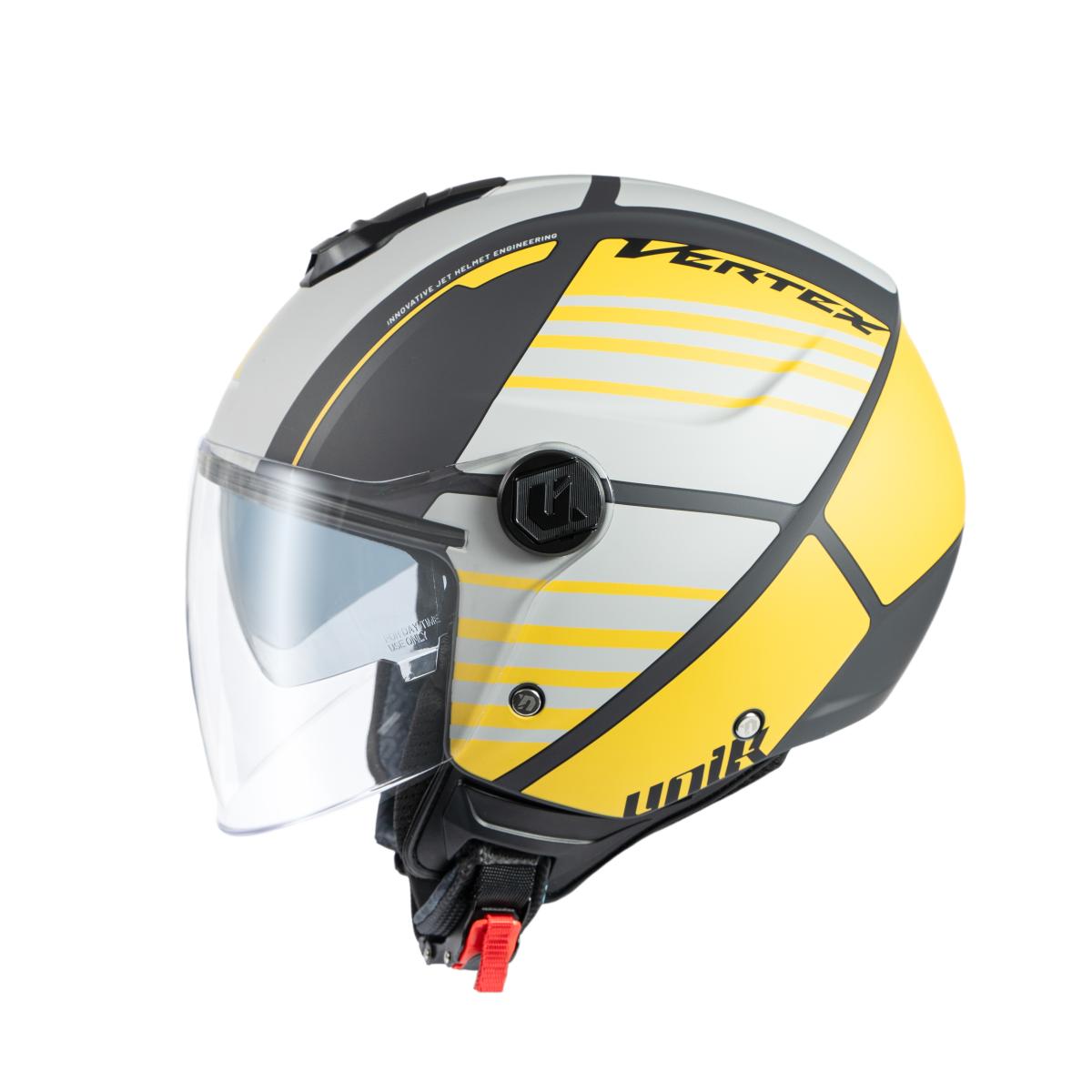 CASCO JET UNIK CON GAFA SOLAR VERTEX DV, BRICKS YELLOW, TALLA L (59-60)