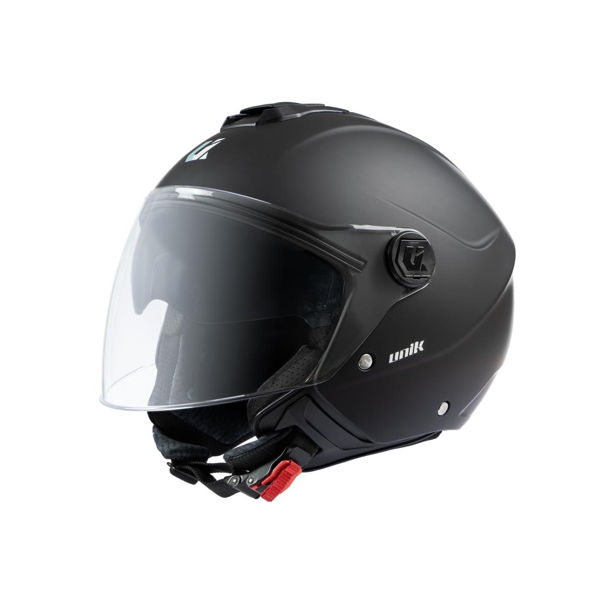 CASCO JET UNIK CON GAFA SOLAR VERTEX DV, NEGRO MATE, TALLA  L (59-60)