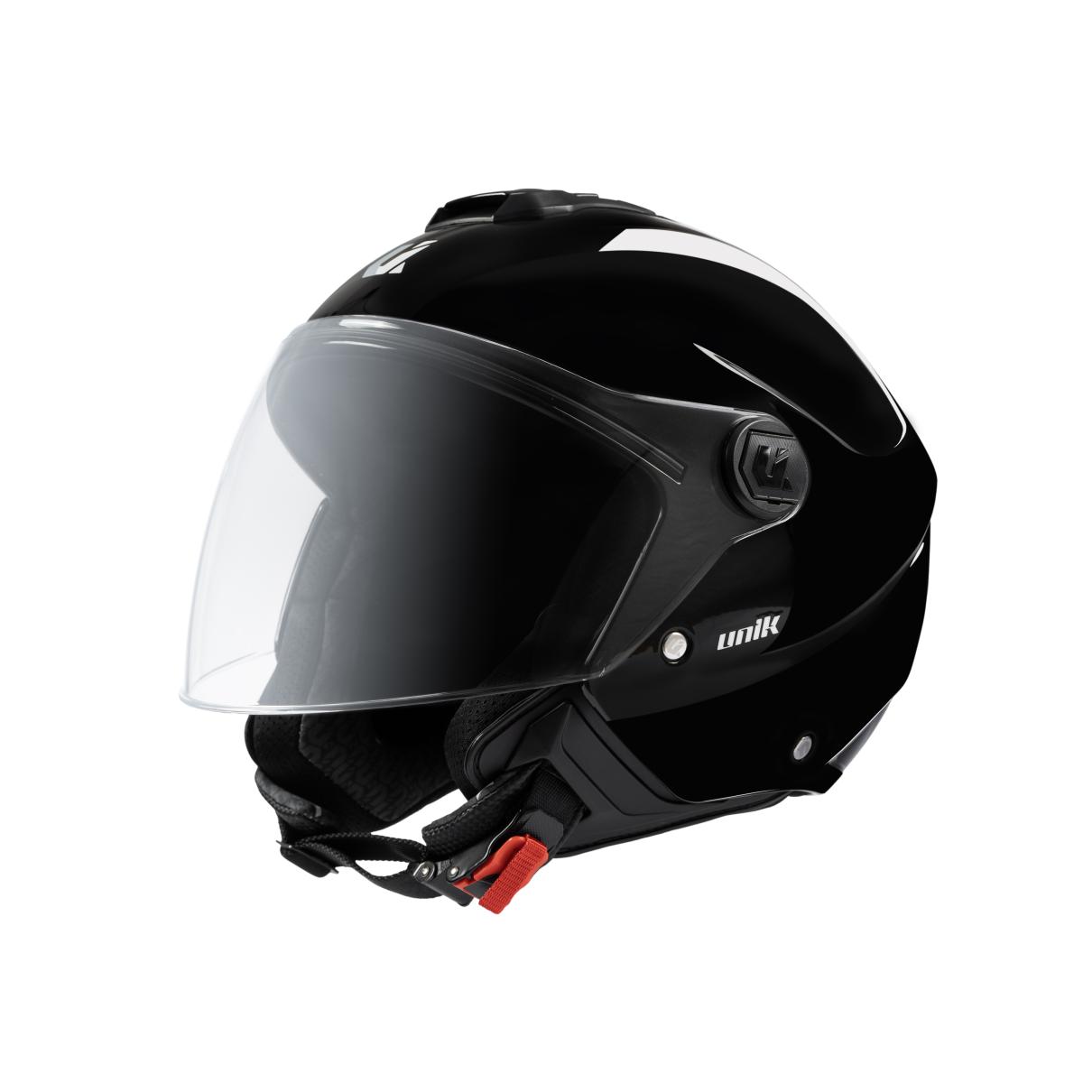 CASCO JET UNIK CON GAFA SOLAR VERTEX DV, NEGRO, TALLA  L (59-60)
