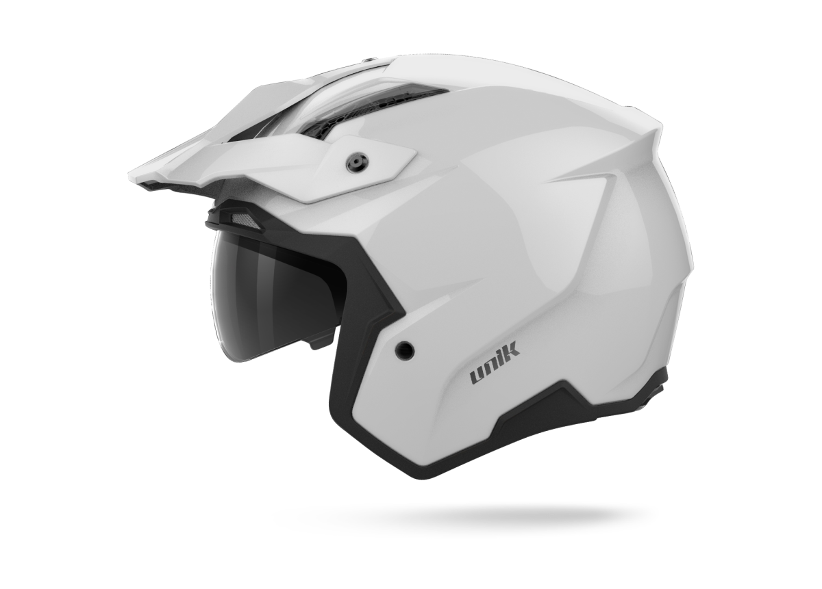 CASCO TRIAL UNIK CON GAFA SOLAR LINK DV, BLANCO, TALLA L (59-60)