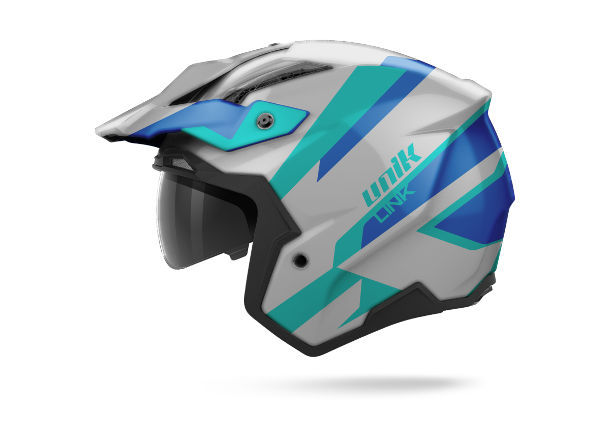 CASCO TRIAL UNIK CON GAFA SOLAR LINK DV, BLUEZA BLUE/GREY MATT, TALLA L (59-60)