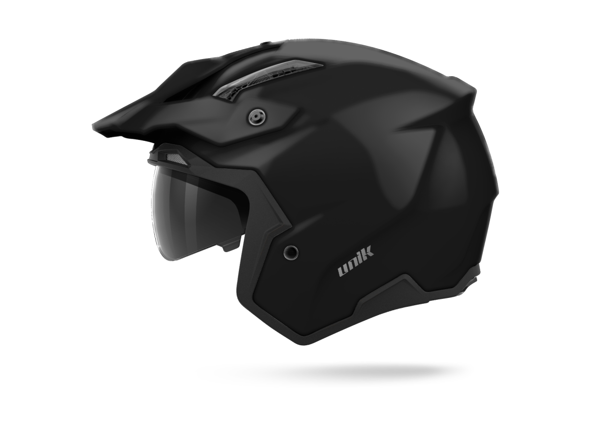 CASCO TRIAL UNIK CON GAFA SOLAR LINK DV, NEGRO MATE, TALLA L (59-60)