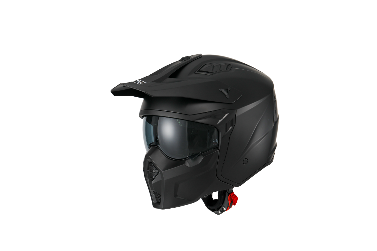 CASCO TRIAL UNIK CON GAFA SOLAR Y MASCARA, PLUTON MASK DV