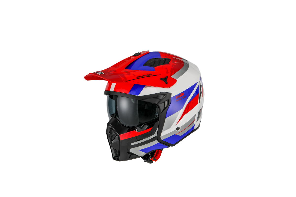 CASCO TRIAL UNIK CON GAFA SOLAR Y MASCARA, PLUTON MASK DV