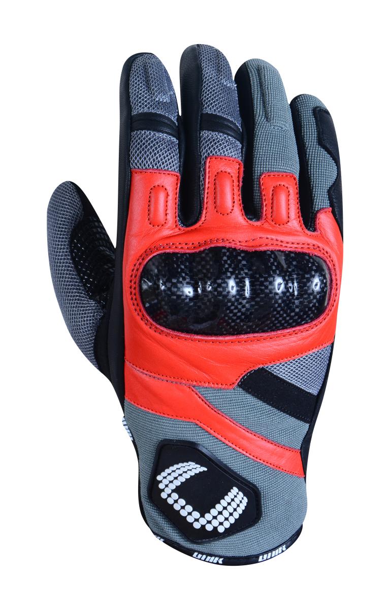 PAR GUANTES UNIK, "R-36", CON PROTECCION, TALLA L (9), NEGRO/ROJO